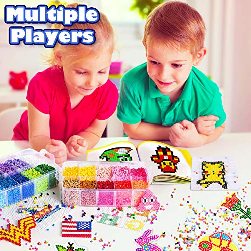 FunzBo Fuse Beads for Kids Craft Art – 106 Patterns Fusebead Melty Fusion Colored Arts and Crafts Set for Boys Girls Age 4 5 6 7 8 Year Old Classroom (Mega) | The Storepaperoomates Retail Market - Fast Affordable Shopping