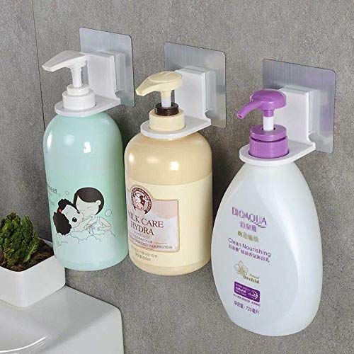 Shower Gel Bottle Rack Hook Bracket Bathroom Wall Magic Paste Shampoo Suction Wall Type Seamless Hook 3 Pack | The Storepaperoomates Retail Market - Fast Affordable Shopping