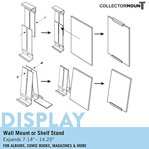 CollectorMount Album Mount Vinyl Record Shelf Stand and Wall Mount Display, Invisible and Adjustable, 5 Frames | The Storepaperoomates Retail Market - Fast Affordable Shopping