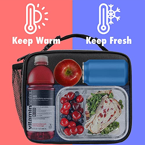 OPUX Insulated Lunch Box for Kids, Boys, Girls | Soft Leakproof Lunch Bag for Men Women | Reusable Durable Thermal Lunch Pail for School Work Office | Fit 6 Cans (Navy) | The Storepaperoomates Retail Market - Fast Affordable Shopping
