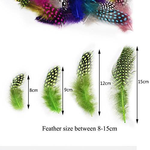 JPSOR 120pcs Feathers for Craft Colorful Spotted Craft Feathers, 3-6 Inches 10 Colors for DIY Party Jewelry Clothing Decoration | The Storepaperoomates Retail Market - Fast Affordable Shopping
