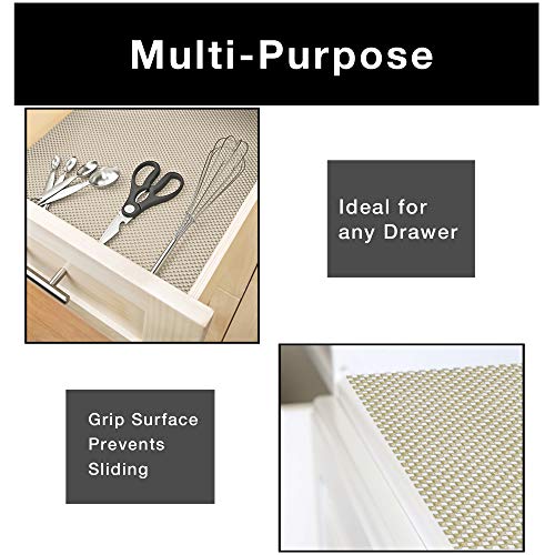 Smart Design Premium Grip Shelf Liner – 18 Inch x 48 Feet (Set of 6 Rolls Total) – Non Adhesive, Strong Grip Bottom, Easy Clean Kitchen Drawer, Cabinet, Cupboard Dresser Cover, Non Slip – Taupe | The Storepaperoomates Retail Market - Fast Affordable Shopping