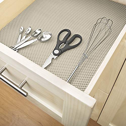 Smart Design Premium Grip Shelf Liner – 18 Inch x 48 Feet (Set of 6 Rolls Total) – Non Adhesive, Strong Grip Bottom, Easy Clean Kitchen Drawer, Cabinet, Cupboard Dresser Cover, Non Slip – Taupe | The Storepaperoomates Retail Market - Fast Affordable Shopping