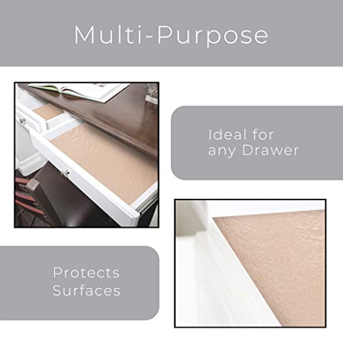 Smart Design Master Solid Grip Shelf Liner – 18 Inch x 24 Feet Total (Set of 6 Rolls) – Non Adhesive, Strong Grip Bottom, Easy Clean Kitchen Drawer, Cabinet, Cupboard Dresser Cover, Non Slip – Taupe | The Storepaperoomates Retail Market - Fast Affordable Shopping
