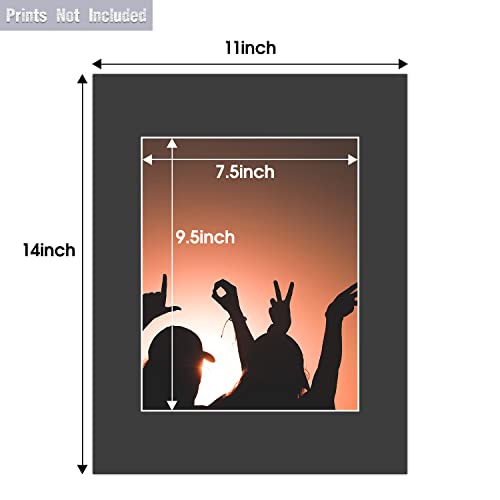 Golden State Art, 4 Ply Thickness 11×14 Photo Mat with 8×10 Opening, Signature Friendly – Great for Weddings, Baby Showers, Birthdays (Set of 10, Classic Black Color) | The Storepaperoomates Retail Market - Fast Affordable Shopping
