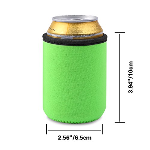 Tagvo Can Sleeves, Insulated Beer Can Sleeve Covers Easy-On Can Cooler Set of 6- Assorted Colour, Machine Washable, Durable, Neoprene with Stitched Fabric Edges | The Storepaperoomates Retail Market - Fast Affordable Shopping