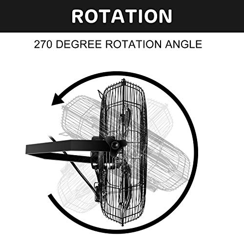 Simple Deluxe 18 Inch Industrial Wall Mount Fan, 3 Speed Commercial Ventilation Metal Fan for Warehouse, Greenhouse, Workshop, Patio, Factory and Basement – High Velocity | The Storepaperoomates Retail Market - Fast Affordable Shopping
