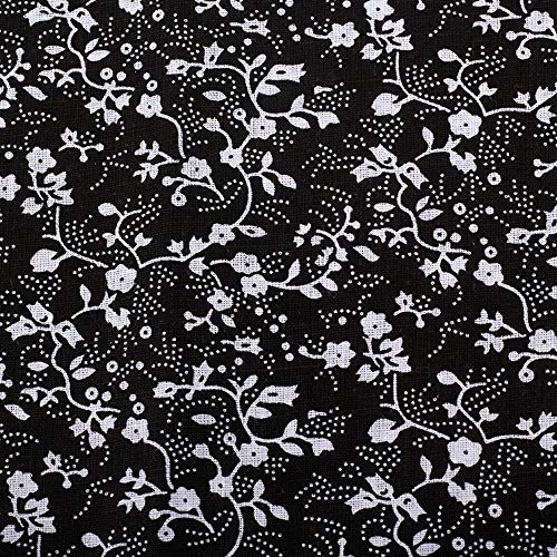 Shuanshuo Black Series Floral Cotton Fabric Textile Quilting Patchwork Fabric Fat Quarter Bundles Fabric for Scrapbooking Cloth Sewing DIY Crafts Pillows 50X50cm 7pcs/lot | The Storepaperoomates Retail Market - Fast Affordable Shopping