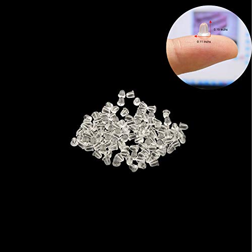 Silicone Earring Backs Earring Backings 1200 Pcs Soft Clear Ear Safety Back Pads Backstops Clutch Stopper Replacement for Fish Hook Earring Studs Hoops, Diameter 4mm | The Storepaperoomates Retail Market - Fast Affordable Shopping