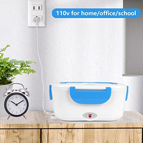 VECH Electric Heating Lunch Box Food Heater Portable Lunch Containers Warming Bento Box for Home & Office Use 110V Heat up Lunch Box (Blue) | The Storepaperoomates Retail Market - Fast Affordable Shopping