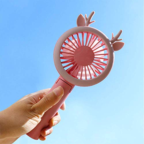 Qiaoqiao Handheld Fan Portable Mini Hand Held Fan Personal Fans Foldable Fans for Home Office and Travel with USB Rechargeable Battery 3 Speeds Adjustable 2400mAh Large Capacity Battery | The Storepaperoomates Retail Market - Fast Affordable Shopping