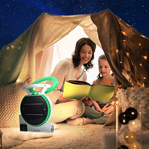 Multi-Function Solar Fan with Radio/MP3/Table Lamp/Torch/Cell Phone Charging Portable Emergency Outdoor Electric Fan for Camping Fishing and Hurricane (Green) | The Storepaperoomates Retail Market - Fast Affordable Shopping