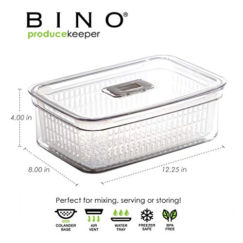 BINO Produce Saver, 15.2 Cup/3.6L – Produce Saver Containers for Refrigerator Fruit Containers for Fridge Lettuce Keeper for Fridge Fruit Storage Containers for Fridge Vegetable Storage Berry Basket | The Storepaperoomates Retail Market - Fast Affordable Shopping