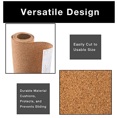 Smart Design Shelf Liner Cork Adhesive – (18 Inch x 24 Feet) – Drawer Cabinet Paper – Kitchen [Cork] – Set of 6 – 24′ Total | The Storepaperoomates Retail Market - Fast Affordable Shopping