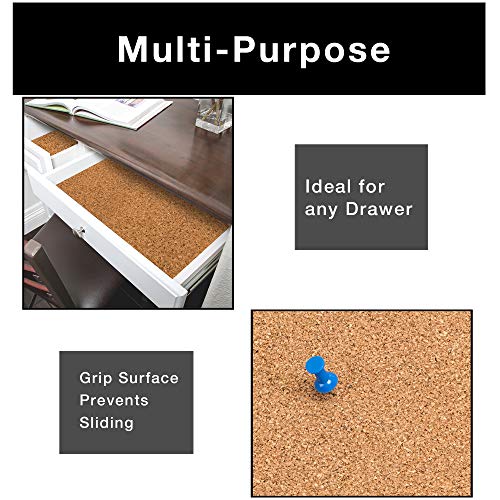 Smart Design Shelf Liner Cork Adhesive – (18 Inch x 24 Feet) – Drawer Cabinet Paper – Kitchen [Cork] – Set of 6 – 24′ Total | The Storepaperoomates Retail Market - Fast Affordable Shopping