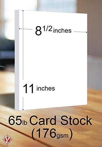 White Cardstock – Thick Paper for School, Arts and Crafts, Invitations, Stationary Printing | 65 lb Card Stock | 8.5 x 11 inch | Medium Weight Cover Stock (176 gsm) 96 Brightness | 50 Sheets Per Pack | The Storepaperoomates Retail Market - Fast Affordable Shopping