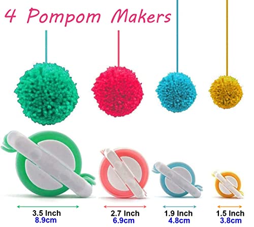 Readaeer Round Knitting Looms Set Craft Kit Tool with Hook Needle and Pompom Maker | The Storepaperoomates Retail Market - Fast Affordable Shopping