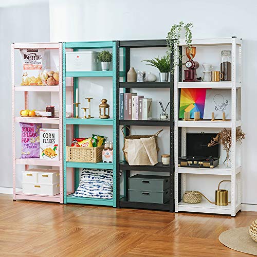 Lomani 5-Shelf Adjustable Utility Shelving Unit, 5-tier storage shelf, book shelf, Kitchen Utility Organizer Shelf-BK | The Storepaperoomates Retail Market - Fast Affordable Shopping