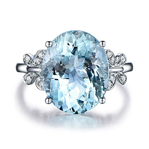 Zittop Rhinestone Butterfly Ring Natural Topaz Stone Crystal Engagement Ring Charm Gemstone Ring Women Jewelry,Sea Blue,Size 10 | The Storepaperoomates Retail Market - Fast Affordable Shopping