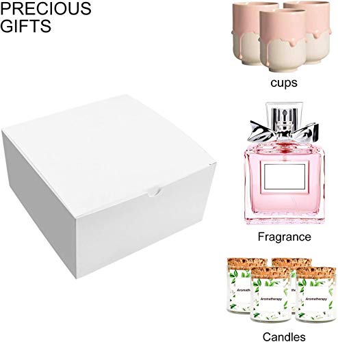 Moretoes White Gift Boxes 12 Pack 8x8x4 Inches, Paper Gift Box with Lids for Wedding Present, Bridesmaid Proposal Gift, Graduation, Holiday, Birthday Party Favor, Engagements and Christmas | The Storepaperoomates Retail Market - Fast Affordable Shopping