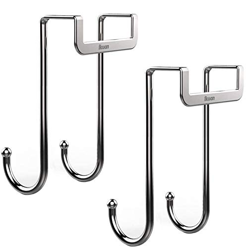 UPSTONE Over Door Hook – Stainless Steel SUS304 Heavy Adjustable Double Hook,Organizers on The Doors of Cabinets,Shower,Drawer,Wardrobe,Closet,Shoe Cabinet,for Towel,Coat,Robe,Umbrella Holder (2Pack) | The Storepaperoomates Retail Market - Fast Affordable Shopping