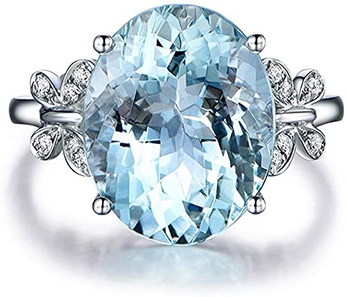 MauSong Rhinestone Butterfly Ring Natural Topaz Stone Crystal Engagement Ring Charm Gemstone Ring Women Jewelry (Size/ 6/7/8/9/10),Sea Blue,Size 6 | The Storepaperoomates Retail Market - Fast Affordable Shopping