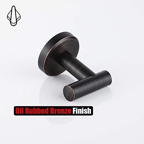 JQK Bathroom Towel Hook Oil Rubbed Bronze, 304 Stainless Steel 0.8mm Coat Robe Clothes Hook for Bathroom Kitchen Garage Wall Mounted (Pack of 2), TH100-ORB-P2 | The Storepaperoomates Retail Market - Fast Affordable Shopping