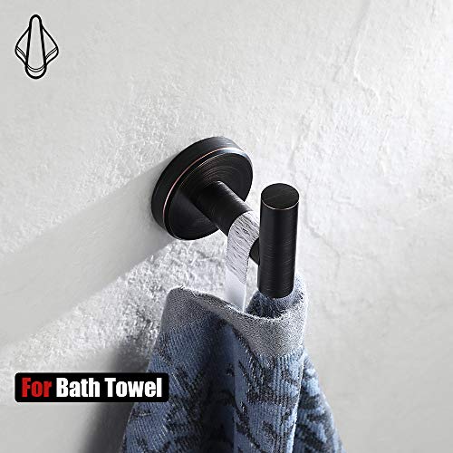 JQK Bathroom Towel Hook Oil Rubbed Bronze, 304 Stainless Steel 0.8mm Coat Robe Clothes Hook for Bathroom Kitchen Garage Wall Mounted (Pack of 2), TH100-ORB-P2 | The Storepaperoomates Retail Market - Fast Affordable Shopping