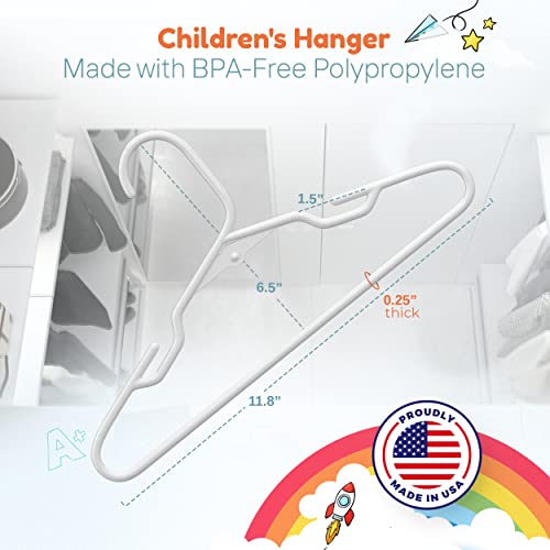 Neaties Children’s Size White Plastic Hangers, USA Made Long Lasting Tubular Hangers, Set of 30 | The Storepaperoomates Retail Market - Fast Affordable Shopping