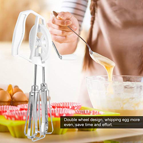 Manual Egg Blender Stainless Steel ABS Handheld Manual Egg Blender Mixer Beater Home Kitchen Cooking Tool White | The Storepaperoomates Retail Market - Fast Affordable Shopping