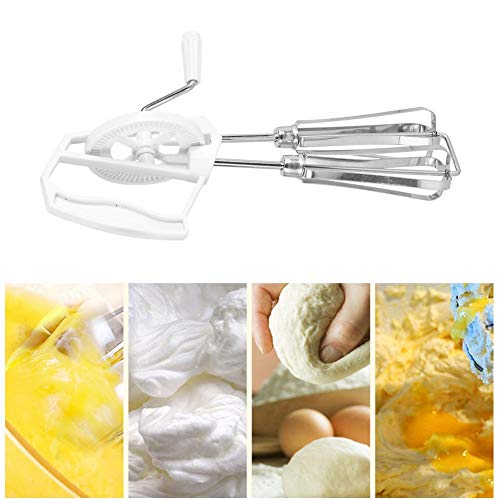 Manual Egg Blender Stainless Steel ABS Handheld Manual Egg Blender Mixer Beater Home Kitchen Cooking Tool White | The Storepaperoomates Retail Market - Fast Affordable Shopping