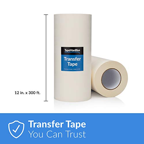 12″ x 300′ Roll of Paper Transfer Tape for Vinyl, Made in America, Premium-Grade Transfer Paper for Vinyl with Layflat Adhesive for Cricut Vinyl Crafts, Decals, and Letters | The Storepaperoomates Retail Market - Fast Affordable Shopping