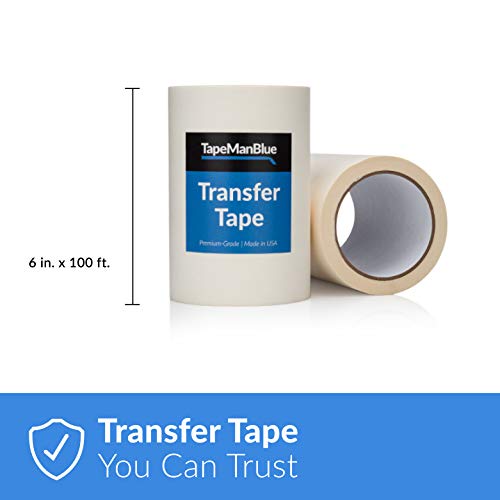 6″ x 100′ Roll of Paper Transfer Tape for Vinyl, Made in America, Premium-Grade Transfer Paper for Vinyl with Layflat Adhesive for Cricut Vinyl Crafts, Decals, and Letters | The Storepaperoomates Retail Market - Fast Affordable Shopping