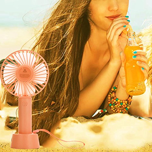 AWART Mini Portable Fan, Rechargeable Personal Handheld Fan with 3 Speeds Small USB Desk Fan, Cooling for Outdoor, Indoor, Commute, Office, Travel, Camping(Pink) | The Storepaperoomates Retail Market - Fast Affordable Shopping