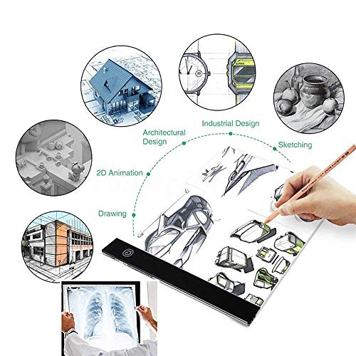 A4 Ultra-Thin Portable LED Light Box Tracer USB Power Cable Dimmable Brightness LED Artcraft Tracing Light Box Light Pad for Artists Drawing Sketching Animation Stencilling X-ray Viewing | The Storepaperoomates Retail Market - Fast Affordable Shopping