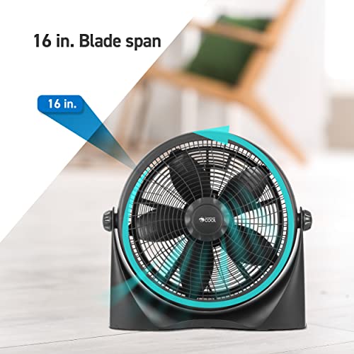Commercial Cool 16 Inch High Velocity Floor Fan, Black, CFF16B | The Storepaperoomates Retail Market - Fast Affordable Shopping