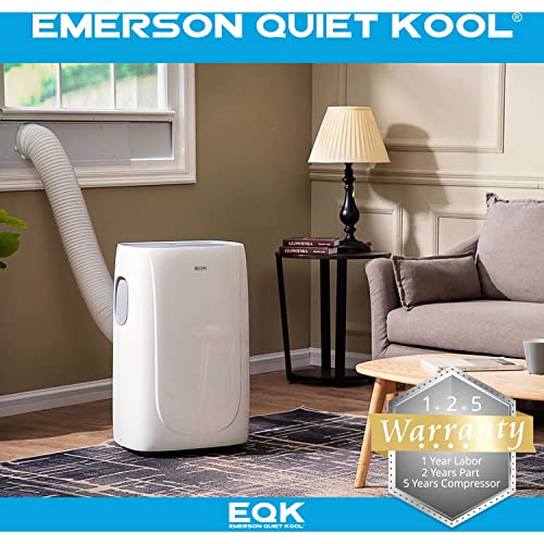 Emerson Quiet Kool EAPC8RD1 3 in 1 Portable Air Conditioner, Dehumidifier & Fan with Remote Control | for Rooms up to 300 Sq.Ft. | Digital Display | 24H-Timer | White | EAPC5RC1, Sq. Ft | The Storepaperoomates Retail Market - Fast Affordable Shopping