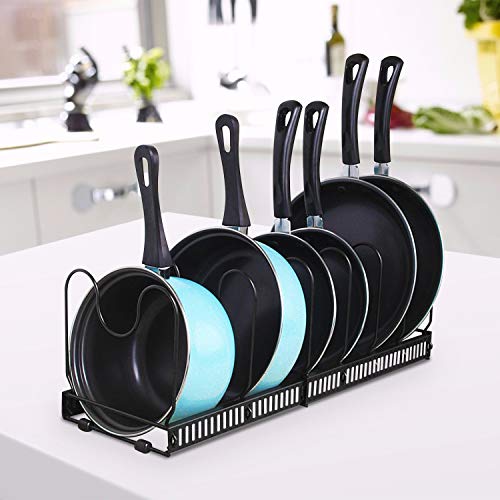 Pots and Pans Organizer for Cabinet, MDHAND Pot Rack with 2 DIY Methods, Adjustable Pan Organizer Rack for Cabinet, Pot Organizer for Kitchen Organization & Storage, Pot Lid Organizer | The Storepaperoomates Retail Market - Fast Affordable Shopping