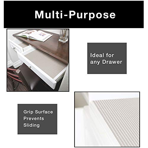 Smart Design Classic Grip Shelf Liner – 18 Inch x 30 Feet Total (Set of 6 Rolls) – Non Adhesive, Strong Grip Bottom, Easy Clean Kitchen Drawer, Cabinet, Cupboard Dresser Cover, Non Slip – Taupe | The Storepaperoomates Retail Market - Fast Affordable Shopping