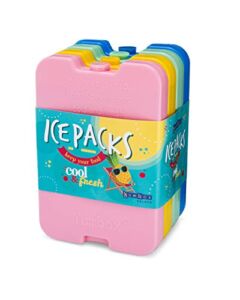 Yumbox Ice Packs – set of 4 Multi – Cool Pack, Slim Long-Lasting Ice Packs – Great for Coolers or Lunch Box