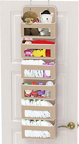 Simple Houseware Over Door/Wall Mount 6 Clear Window Pocket Organizer, Beige | The Storepaperoomates Retail Market - Fast Affordable Shopping