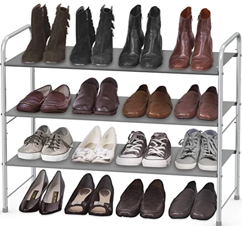 Simple Houseware 3-Tier Shoe Rack Storage Organizer, Grey | The Storepaperoomates Retail Market - Fast Affordable Shopping