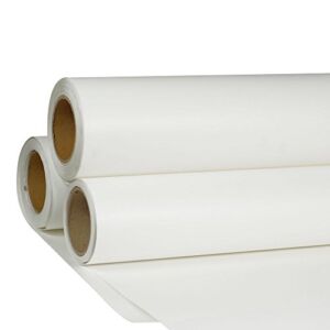 24″ x 5 Yard HTV White Printable Heat Transfer Vinyl Roll Iron On Vinyl Film for T-Shirt Fabric Coats Cap Fabric Bags Pillowcase Leather Bag（Using ECO Solvent Ink）
