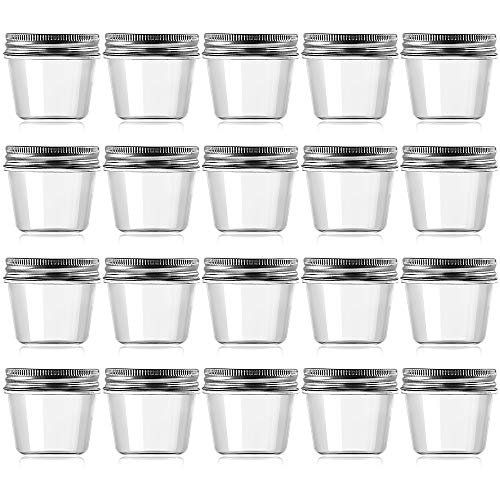 novelinks 4 Ounce Clear Plastic Jars Containers With Screw On Lids – Refillable Round Empty Plastic Slime Storage Containers for Kitchen & Household Storage – BPA Free (20 Pack) | The Storepaperoomates Retail Market - Fast Affordable Shopping