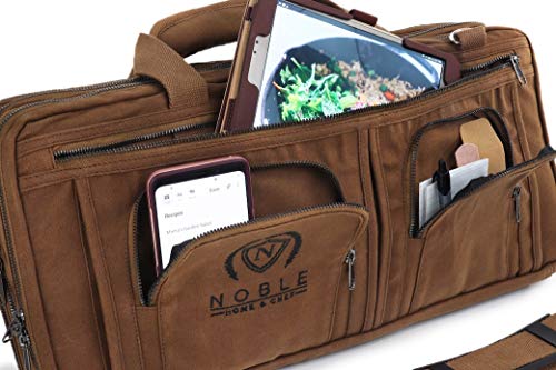 Waxed Canvas Chef Knife Bag Holds 19 Knives PLUS Knife Steel Meat Cleaver and Large Storage Compartments! Our Most Durable Professional Line Knife Carrier Includes Custom Padlock! (Bag Only) (Khaki) | The Storepaperoomates Retail Market - Fast Affordable Shopping