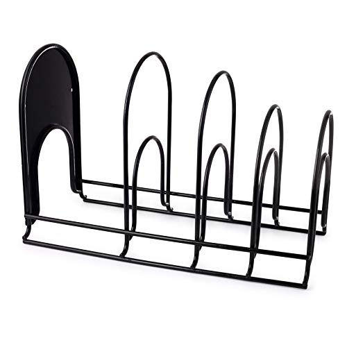 Heavy Duty Pan Organizer, Extra Large 5 Tier Rack – Holds Cast Iron Skillets, Dutch Oven, Griddles – Durable Steel Construction – Space Saving Kitchen Storage – No Assembly Required – Black 15.4-inch | The Storepaperoomates Retail Market - Fast Affordable Shopping