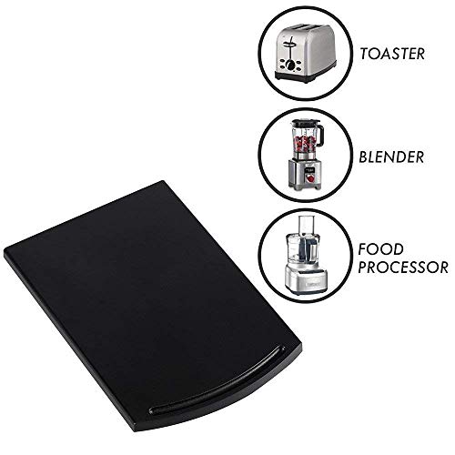 2 PCS Coffee Maker Trays, Kitchen Caddy Sliding Coffee Tray Mat, 12” Under Cabinet Appliance Coffee Maker Toaster Countertop Storage Moving Slider with Smooth Rolling Wheels | The Storepaperoomates Retail Market - Fast Affordable Shopping