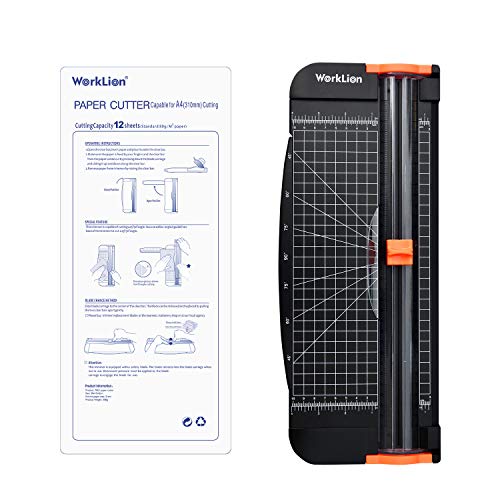 WORKLION Paper Cutter – A4 Paper Craft Cutter with Security Blade for Cut Gift Card, Coupon, Label, Cardstock, Photo, 12 inch Black Office Paper Trimmer | The Storepaperoomates Retail Market - Fast Affordable Shopping