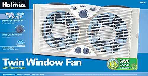 HOLMES Dual 8″ Blade Twin Window Fan with Manual Controls, 3 Speed Settings, White & Honeywell Quiet Set Whole Room Tower Fan | The Storepaperoomates Retail Market - Fast Affordable Shopping