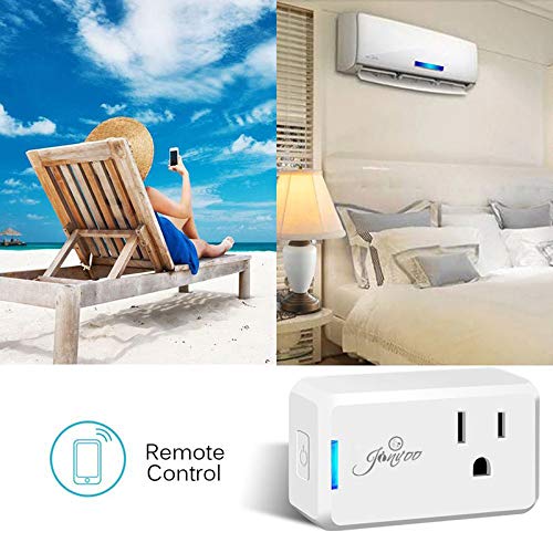 Jinvoo Wi-Fi Smart Plug Wi-Fi Mini Outlet with Timing Function,Remote Control Your Devices,Occupies Only One Socket,Works with Alexa & Google Assistant-2 Pack | The Storepaperoomates Retail Market - Fast Affordable Shopping